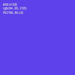#5E41EB - Royal Blue Color Image