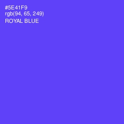 #5E41F9 - Royal Blue Color Image