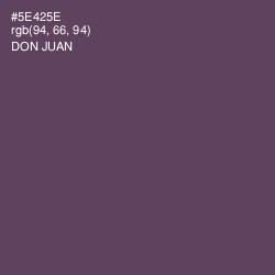 #5E425E - Don Juan Color Image