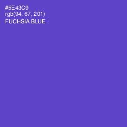 #5E43C9 - Fuchsia Blue Color Image