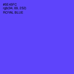 #5E45FC - Royal Blue Color Image