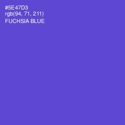 #5E47D3 - Fuchsia Blue Color Image