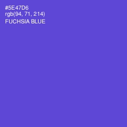 #5E47D6 - Fuchsia Blue Color Image