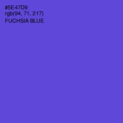 #5E47D9 - Fuchsia Blue Color Image