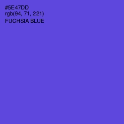 #5E47DD - Fuchsia Blue Color Image