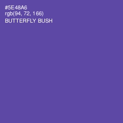 #5E48A6 - Butterfly Bush Color Image