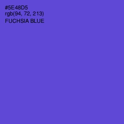 #5E48D5 - Fuchsia Blue Color Image