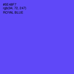 #5E48F7 - Royal Blue Color Image