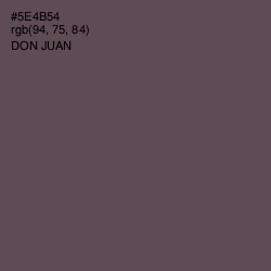 #5E4B54 - Don Juan Color Image