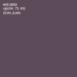 #5E4B59 - Don Juan Color Image