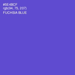 #5E4BCF - Fuchsia Blue Color Image