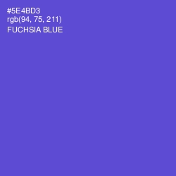 #5E4BD3 - Fuchsia Blue Color Image