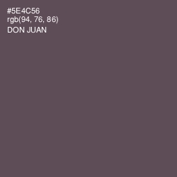 #5E4C56 - Don Juan Color Image