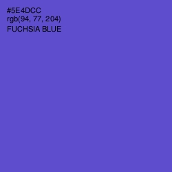 #5E4DCC - Fuchsia Blue Color Image