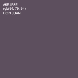 #5E4F5E - Don Juan Color Image