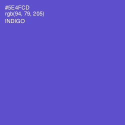 #5E4FCD - Indigo Color Image