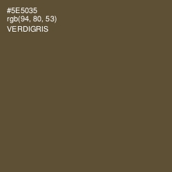 #5E5035 - Verdigris Color Image