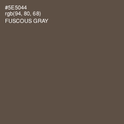 #5E5044 - Fuscous Gray Color Image