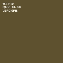 #5E5130 - Verdigris Color Image