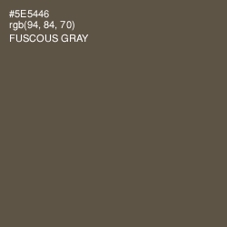 #5E5446 - Fuscous Gray Color Image