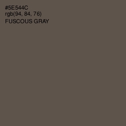 #5E544C - Fuscous Gray Color Image