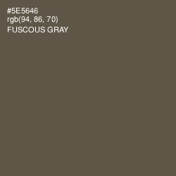 #5E5646 - Fuscous Gray Color Image