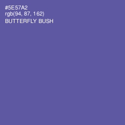 #5E57A2 - Butterfly Bush Color Image