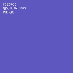 #5E57C0 - Indigo Color Image