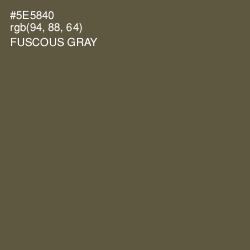 #5E5840 - Fuscous Gray Color Image