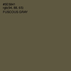 #5E5841 - Fuscous Gray Color Image