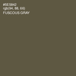 #5E5842 - Fuscous Gray Color Image