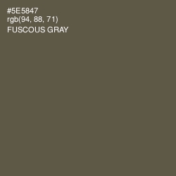 #5E5847 - Fuscous Gray Color Image