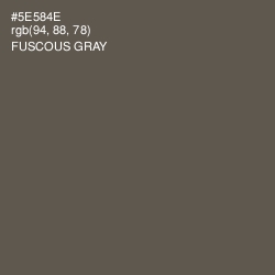 #5E584E - Fuscous Gray Color Image