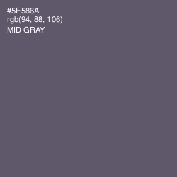 #5E586A - Mid Gray Color Image