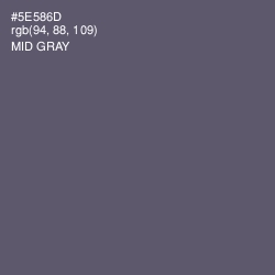 #5E586D - Mid Gray Color Image