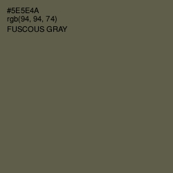 #5E5E4A - Fuscous Gray Color Image