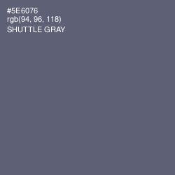 #5E6076 - Shuttle Gray Color Image