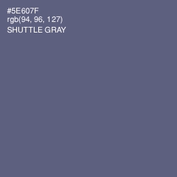 #5E607F - Shuttle Gray Color Image