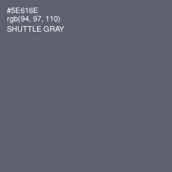 #5E616E - Shuttle Gray Color Image