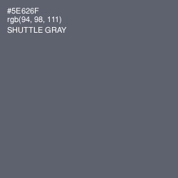 #5E626F - Shuttle Gray Color Image