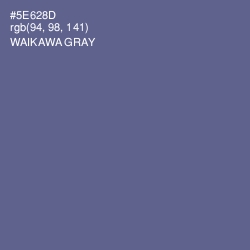 #5E628D - Waikawa Gray Color Image
