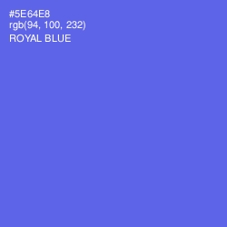 #5E64E8 - Royal Blue Color Image