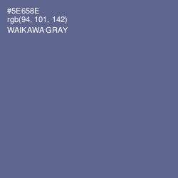 #5E658E - Waikawa Gray Color Image