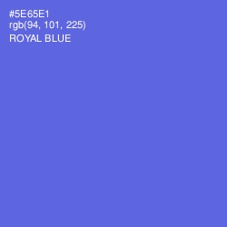 #5E65E1 - Royal Blue Color Image