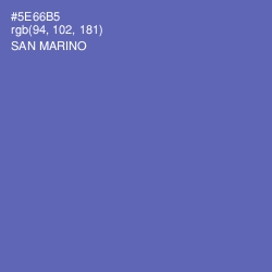 #5E66B5 - San Marino Color Image
