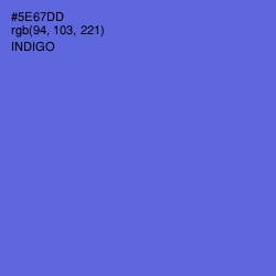 #5E67DD - Indigo Color Image