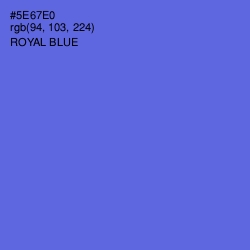 #5E67E0 - Royal Blue Color Image