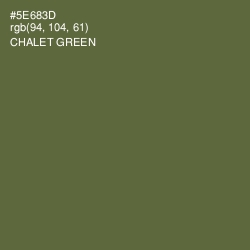 #5E683D - Chalet Green Color Image