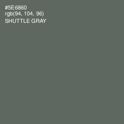 #5E6860 - Shuttle Gray Color Image