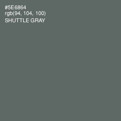 #5E6864 - Shuttle Gray Color Image